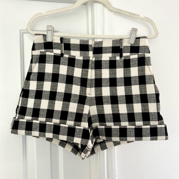 ♥️ Brand New! Veronica Beard Carito Checked Cotton Shorts